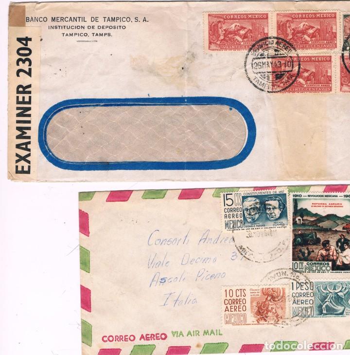 Sellos: M&eacute;xico. Conjunto de 7 cartas circuladas - Foto 2