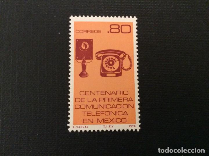 Sellos: MEXICO N&ordm; YVERT 848*** A&Ntilde;O 1978. CENTENARIO PRIMERA UNION TELEFONICA EN MEXICO - Foto 1