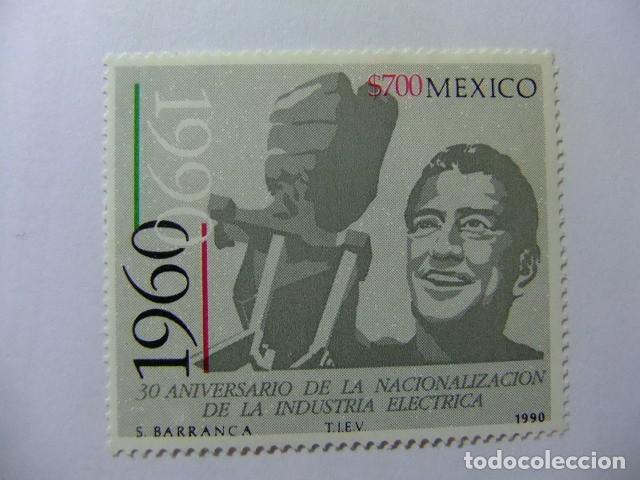 MEXICO MEXIQUE 1990 NACIONALIZACIÓN DE LA INDUSTRIA ELÉCTRICA 1335 ** MNH (Sellos - Extranjero - América - México)