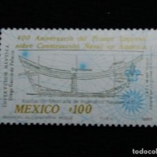 Sellos: CORREO MEXICO, $ 100, FUERZA NAVAL, AÑO 1987.. Lote 186166997