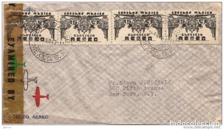 Sellos: 1943 MEXICO Eagle Man 5 cts cover - Foto 1