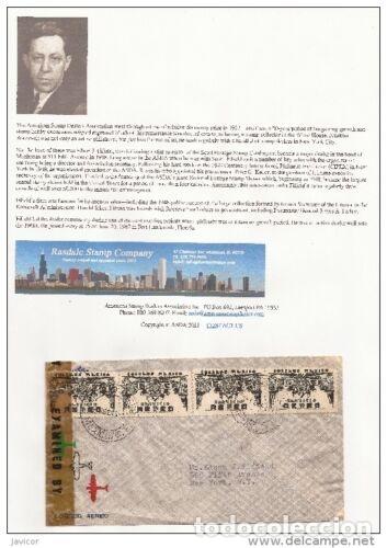 Sellos: 1943 MEXICO Eagle Man 5 cts cover - Foto 3
