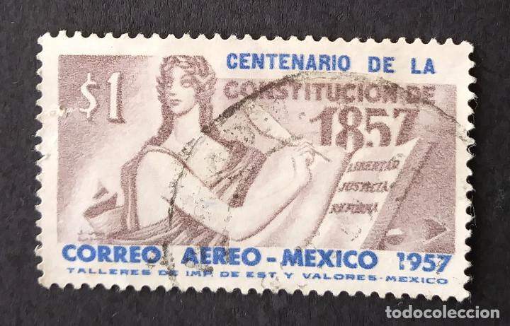 Sellos: 1957 M&eacute;xico I Centenario de la constituci&oacute;n - Foto 1
