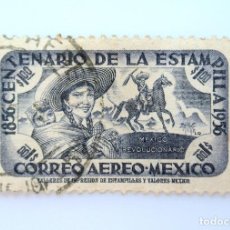 Sellos: SELLO POSTAL ANTIGUO MÉXICO 1956 1 PESO MEXICO REVOLUCIONARIO CENTENARIO ESTAMPILLA - CONMEMORATIVO