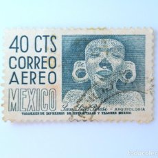 Sellos: SELLO POSTAL ANTIGUO MÉXICO 1954 40 C CULTURA ARQUEOLOGIA SAN LUIS POTOSI - CORREO AEREO