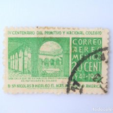 Sellos: SELLO POSTAL MÉXICO 1940 20 C IV CENTENARIO DEL PRIMITIVO Y NACIONAL COLEGIO - CORREO AEREO