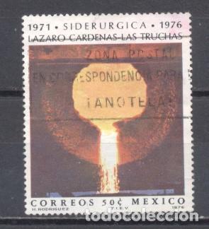 Sellos: Mexico 1976, usado, siderurgia - Foto 1