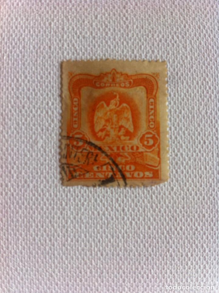 Sellos: SELLO USADO. M&Eacute;XICO. CINCO CENTAVOS - Foto 1