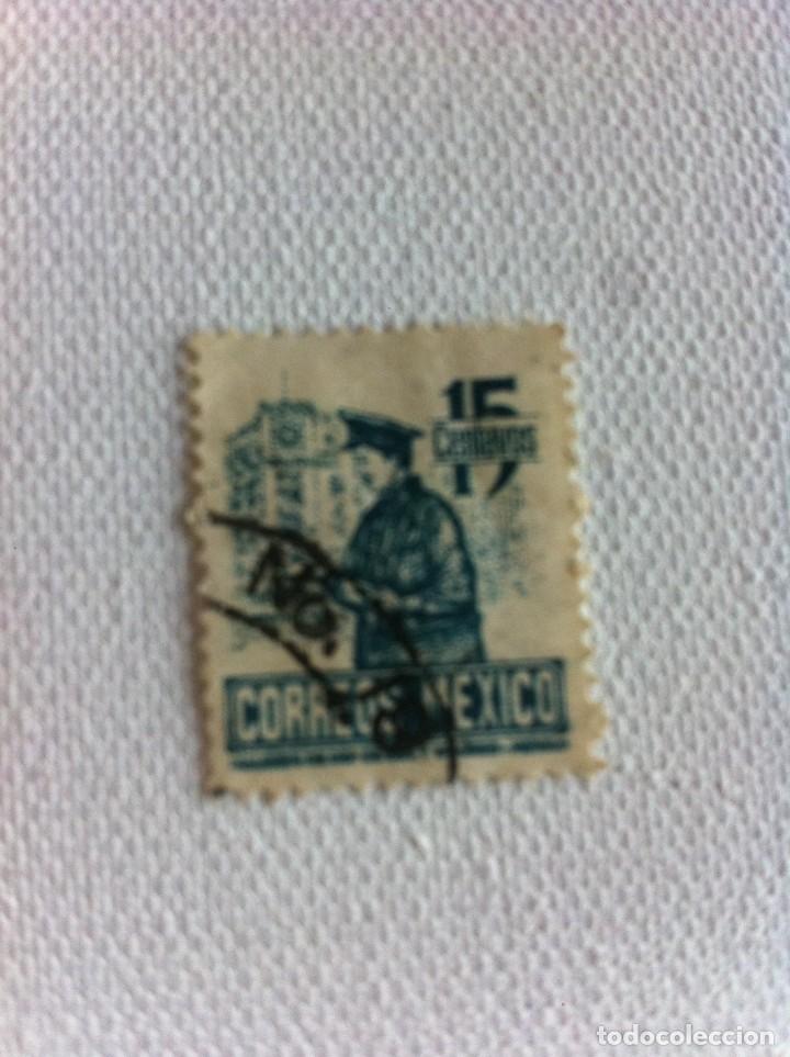 Sellos: SELLO USADO. M&Eacute;XICO. 15 CENTAVOS - Foto 1