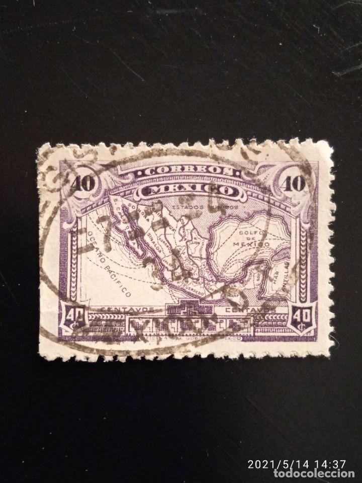 Sellos: MEXICO AEREO 40 CTS MAPA A&Ntilde;O 1924. - Foto 1