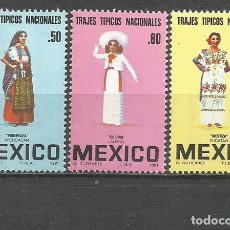 Francobolli: MEXICO YVERT NUM. 927/929 ** SERIE COMPLETA SIN FIJASELLOS