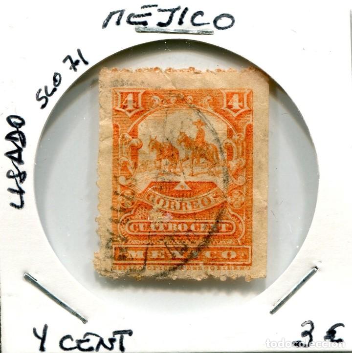 4 CENTAVOS MEJICO ( USADO ) ( SLO71 ) (Sellos - Extranjero - América - México)