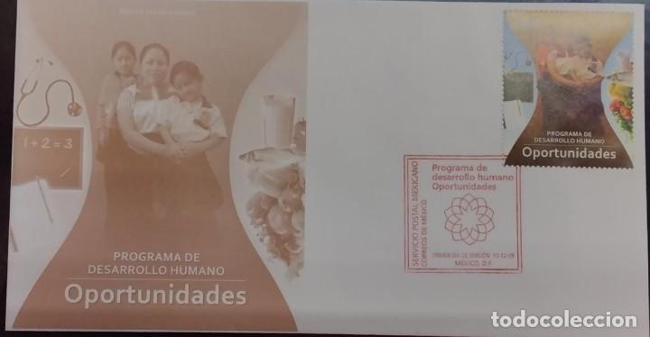 Sellos: P) 2009 MEXICO, FDC, OPPORTUNITIES PROGRAM STAMP, HUMAN DEVELOPMENT CHILD PROTECTION, FX - Foto 1