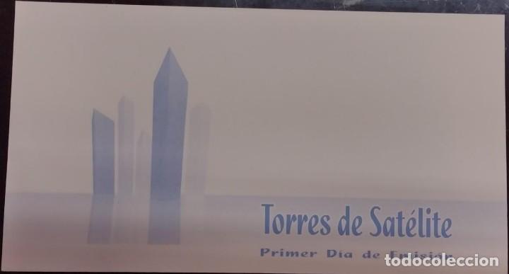 Sellos: P) 1958 CIRCA MEXICO, FDC, SATELITE TOWERS, ARCHITECTURE, FIVE TRIANGULAR PRISMS, XF - Foto 1