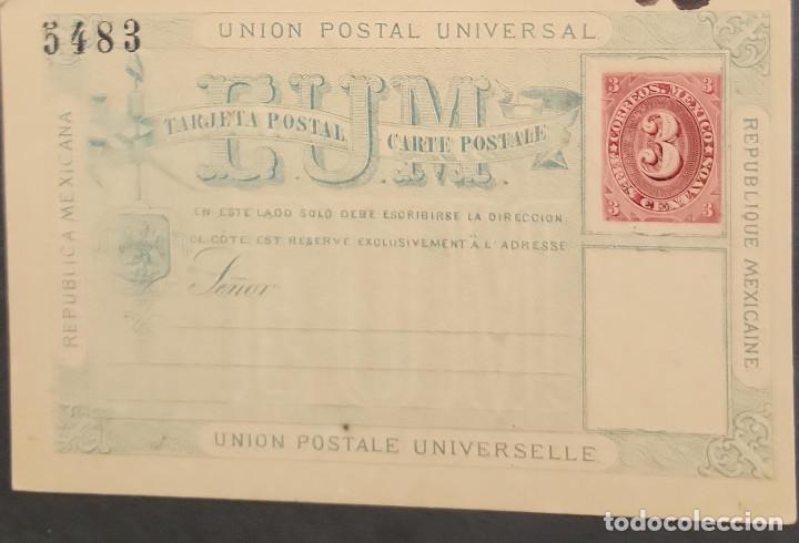 Sellos: SO) MEXICO, POSTCARD, NUMERAL, 3 CENTAVOS, UPU - Foto 1