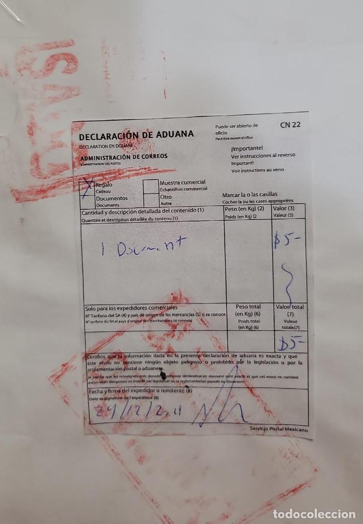 Sellos: SO) CIRCULATED MEXICO MAIL CUSTOMS FORM - Foto 1