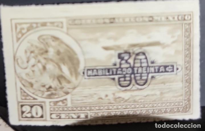 Sellos: SO) MEXICO, ENABLED 30 C, EAGLE PLANE FLYING OVER - Foto 1