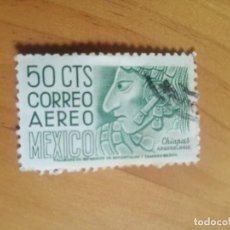 Sellos: MEXICO - VALOR FACIAL 50 CTS - AÑO 1950 - CORREO AÉREO - CHIAPAS, ARQUEOLOGIA