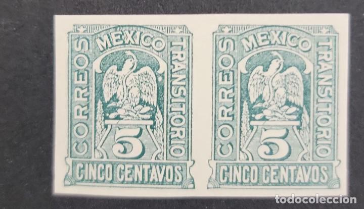 Sellos: SO) MEXICO, PAIR, IMPERFORATED, TRANSITORY, 5C - Foto 1