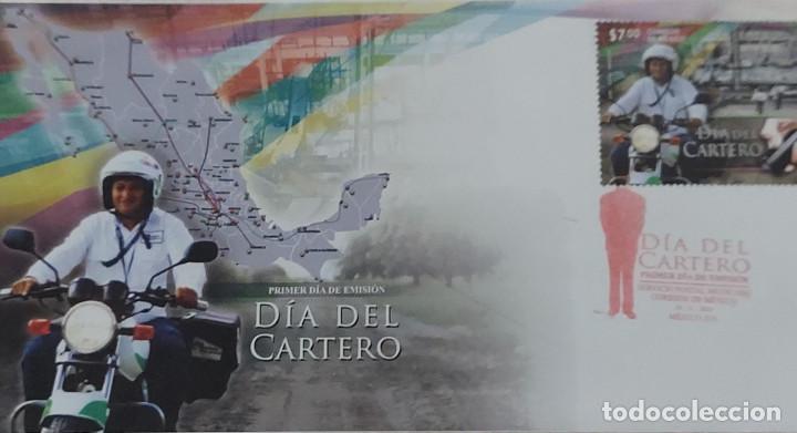 Sellos: SO) MEXICO, POSTMANS DAY, MOTORCYCLE, MAP, FDC - Foto 1