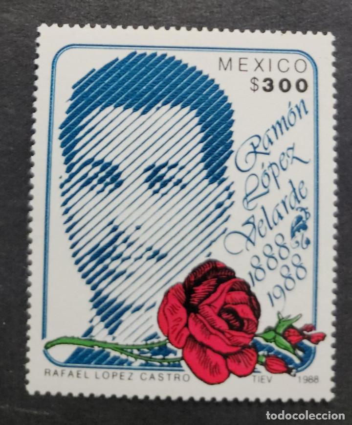 Sellos: SO) 1968 MEXICO, RAMON LOPEZ VELARDE, ROSA - Foto 1