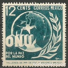 Sellos: MÉXICO - 12 CENETIMOS - POR LA PZ DEL MUNDO - MNH. Lote 356664090