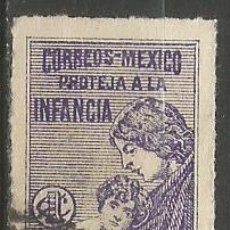 Sellos: MÉXICO - 1 CENTAVO 1929 - HAGA PATRIA- PROTEJE DE LA INFANCIA - USADO SIN DIENTES. Lote 357242530