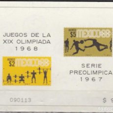 Sellos: HB96 - MÉXICO 1967 - HB 10 ** NUEVO SIN FIJASELLOS - DEPORTES. J. OLÍMPICOS MÉXICO