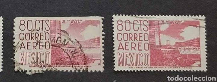 Sellos: SL) MEXICO, MODERN ARCHITECTURE, 80cts, two stamps - Foto 1