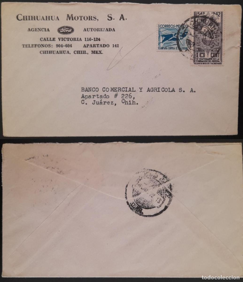 Sellos: SO) M&Eacute;XICO, PALUDISMO, CENTENARIO DE MERIDA, CIRCULADO - Foto 1