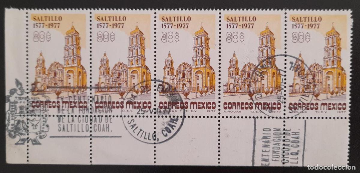 Sellos: SO) 1977 M&Eacute;XICO, SALTILLO, USADA - Foto 1