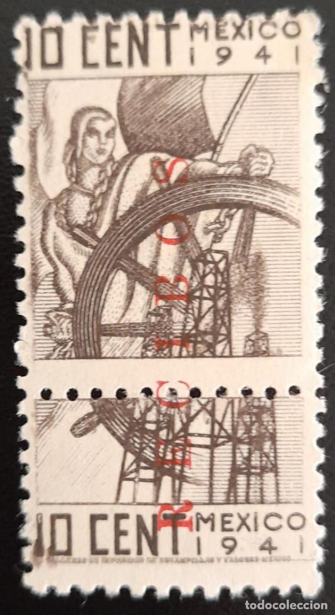 Sellos: SO) 1941 MEXICO, POSTAGE STAMP WITH CHECK, MNH - Foto 1