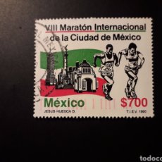 Sellos: MÉXICO YVERT 1332 SERIE COMPLETA USADA 1990 MARATÓN, DEPORTES PEDIDO MÍNIMO 3€