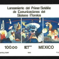 Sellos: MEXICO HB 27** - AÑO 1985 - LANZAMIENTO DEL PRIMER SATELITE DE COMUNICACIONES MEXICANO. Lote 388734669