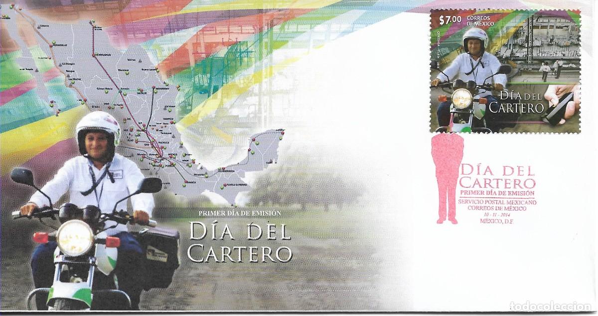 Sellos: J) 2014 MEXICO, WORLD POST DAY, FDC - Foto 1