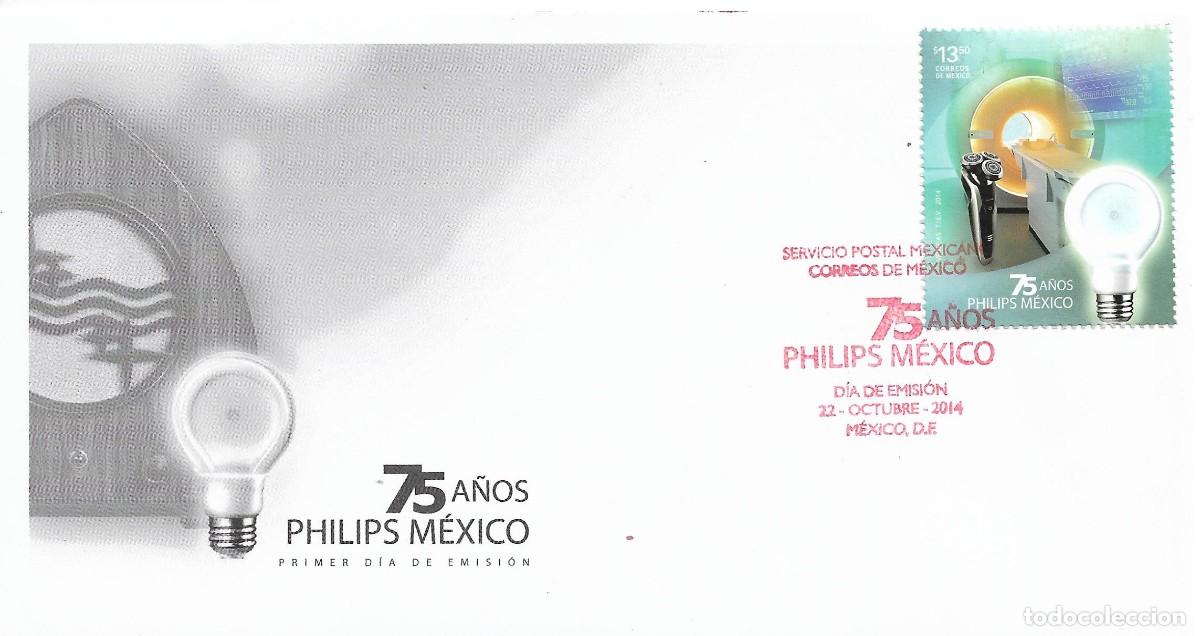 Sellos: J) 2014 MEXICO, 75 YEARS PHILIPS MEXICO, FDC - Foto 1