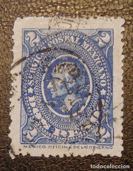 Sellos: MEXICO 2 PESOS 1884. USED. - Foto 1