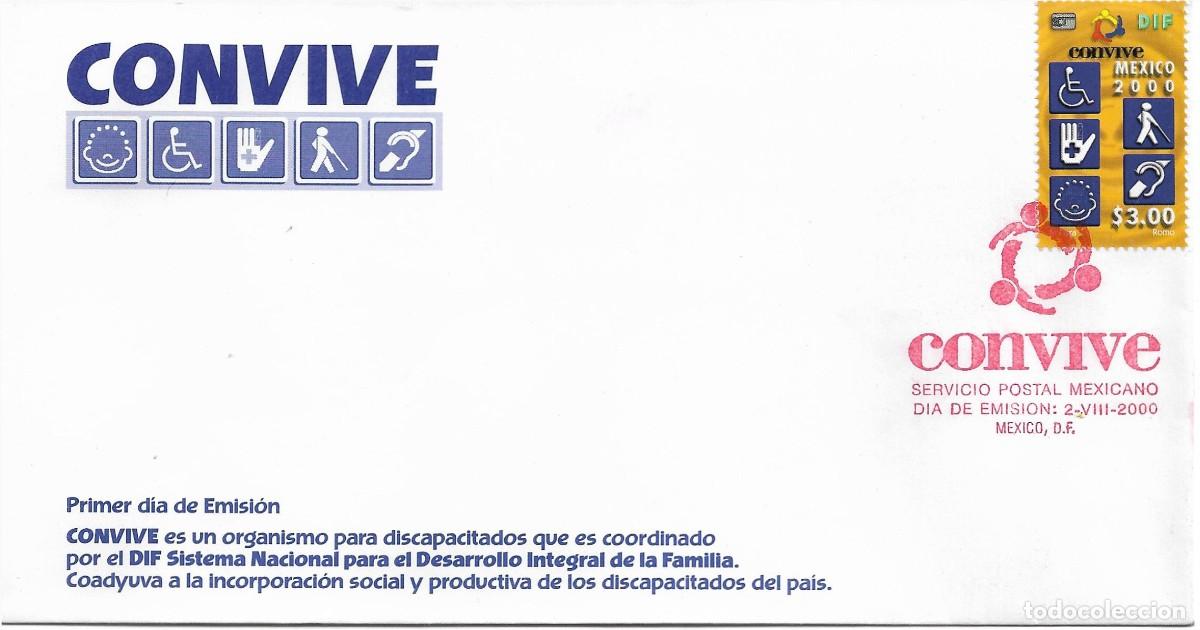 Sellos: J) 2000 MEXICO, CONVIVE, FDC - Foto 1