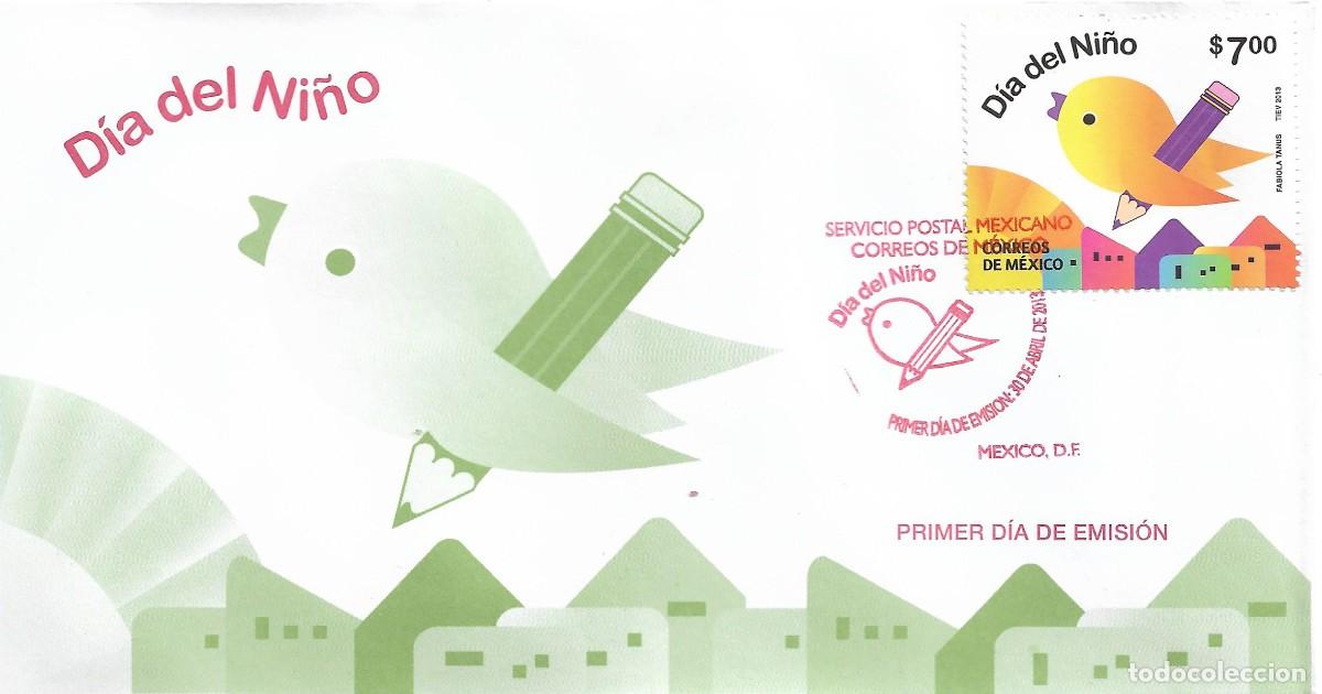 Sellos: J) 2013 MEXICO, CHILDRENS DAY FDC - Foto 1