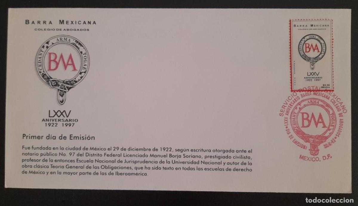 Sellos: SL) 1997 MEXICO MEXICAN BAR FDC - Foto 1