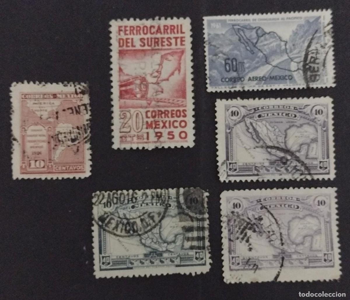 Sellos: BD)1950, MEXICO, MAPS, USED - Foto 1