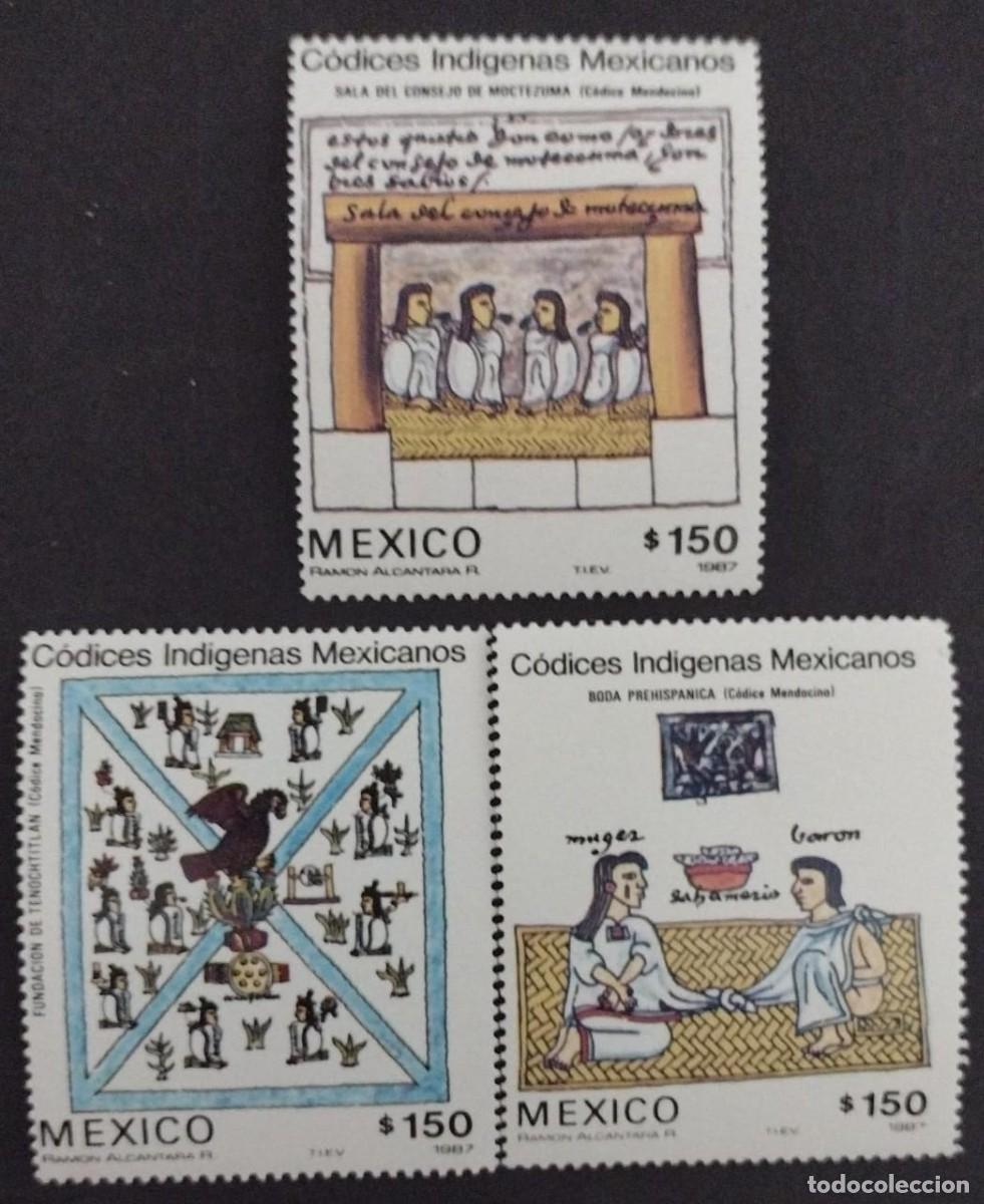 Sellos: BD)1987, MEXICO, MEXICAN INDIGENOUS CODES, MNH - Foto 1