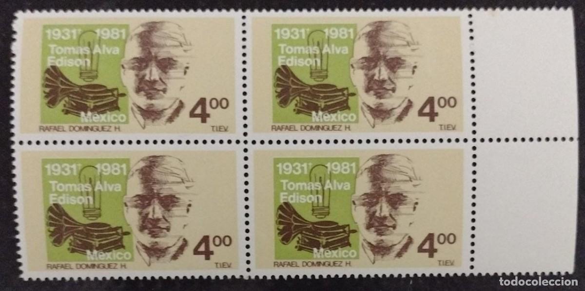 Sellos: BD)1981, MEXICO, TOMAS ALVA EDISON, MNH - Foto 1
