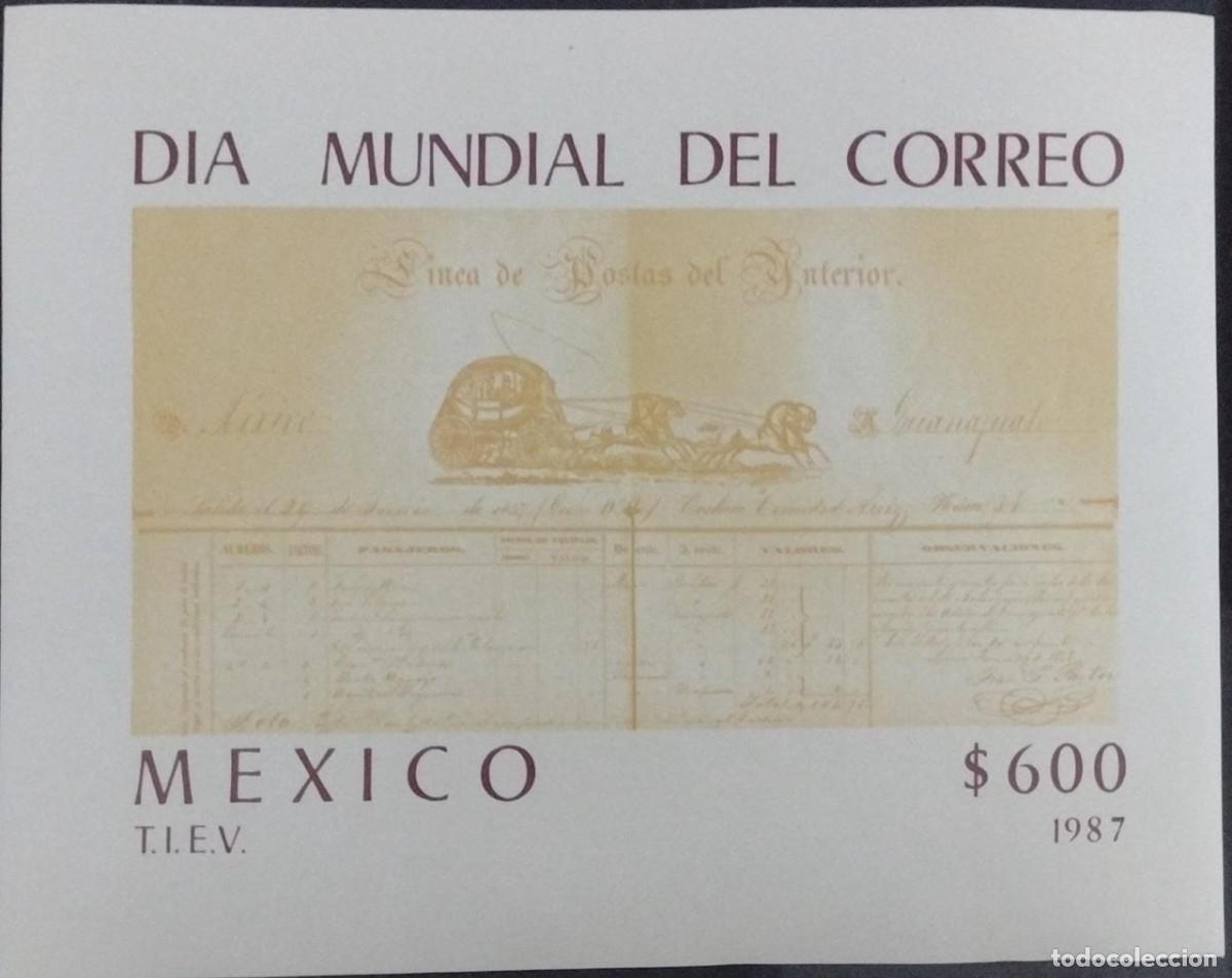 Sellos: BD) 1987, MEXICO, WORLD POST DAY, MNH - Foto 1