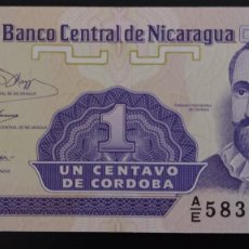 Sellos: SD)NICARAGUA. BANKNOTE WITH DENOMINATION 1.00 FRONT AND BACK.