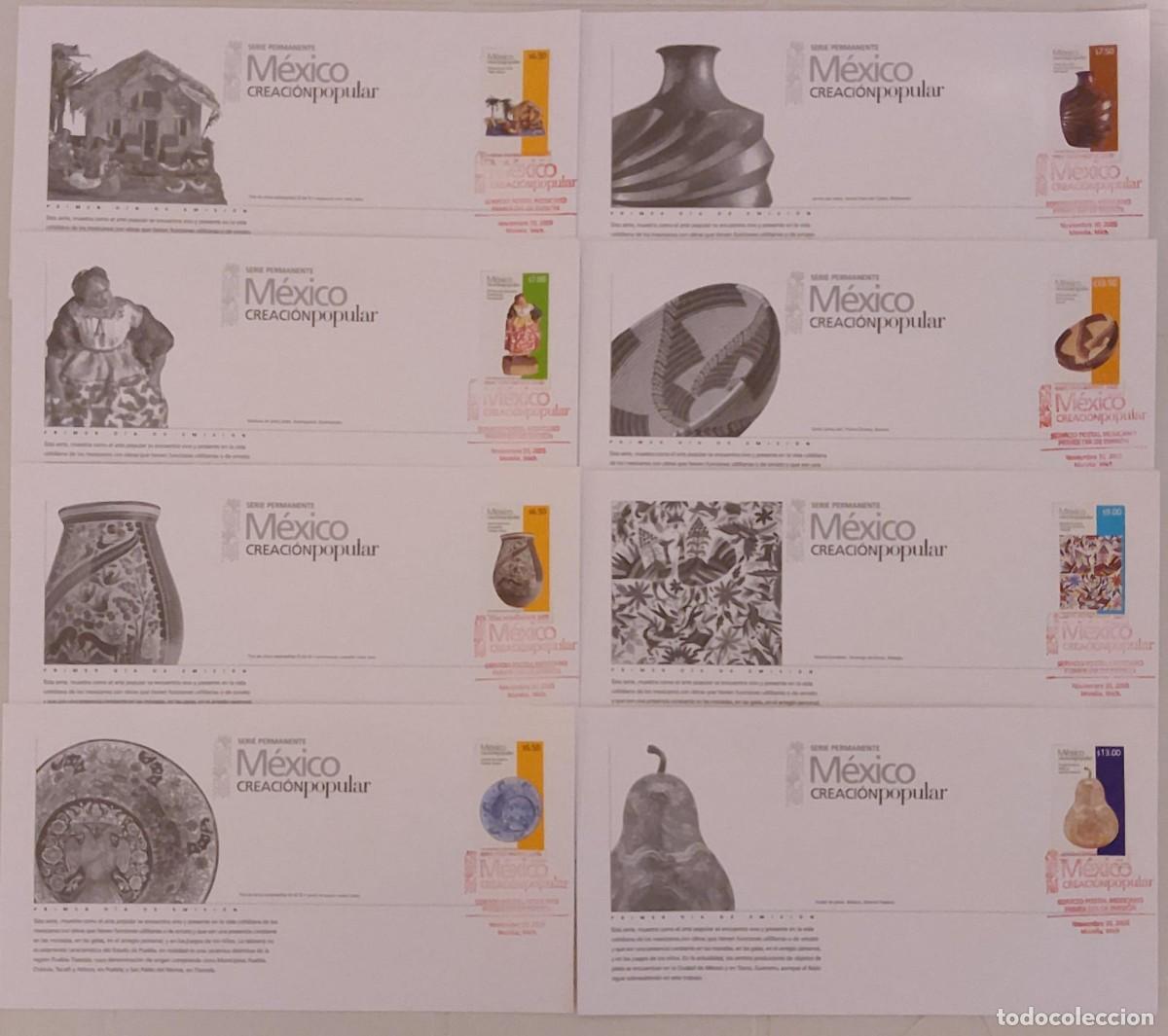 Sellos: SD)2005, MEXICO, 8 POPULAR CREATION ENVELOPES - Foto 1