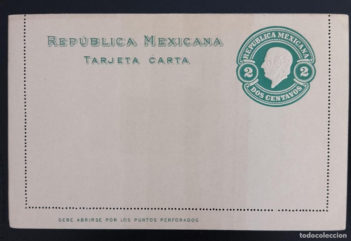 Sellos: SD)MEXICO, POSTAL INTEGER, MEXICAN REPUBLIC, 2C, GREEN - Foto 1