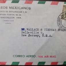 Sellos: EL)1947 MEXICO, SYMBOLIC FLIGHT 30C SCT C69 IN PEMEX ENVELOPE, AIRWAY CIRCULATED COVER TO NEW JERSEY