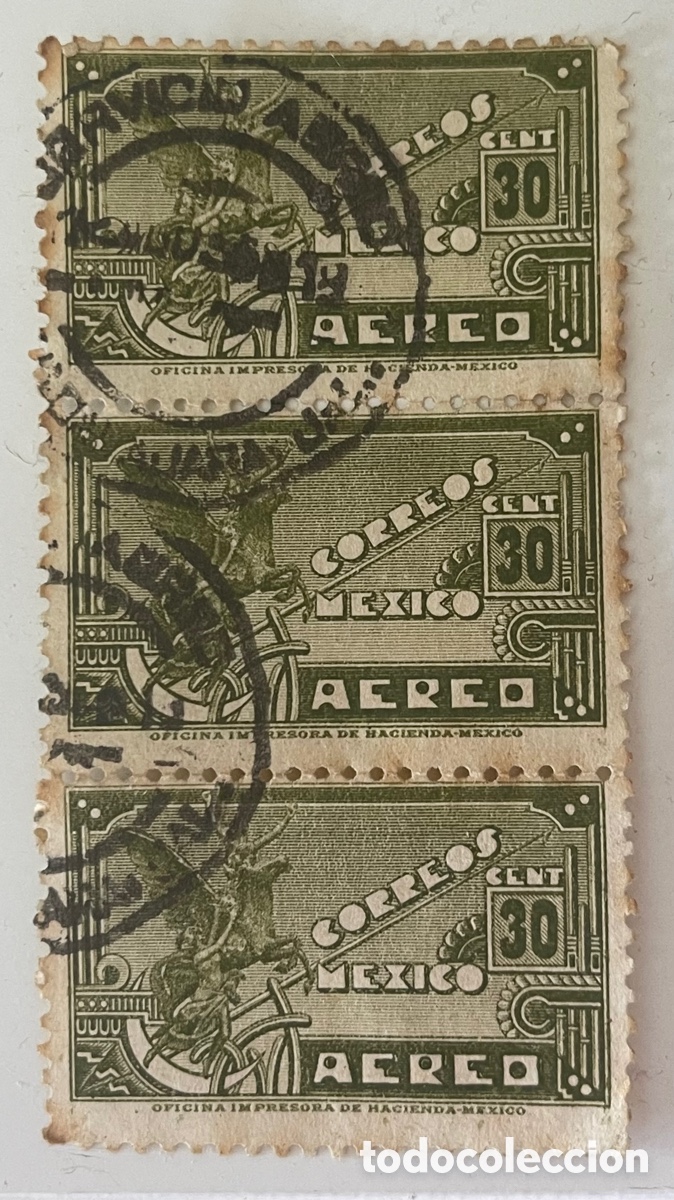 Sellos: CORREO AEREO MEXICO 30 CENT. 1934 - Foto 1