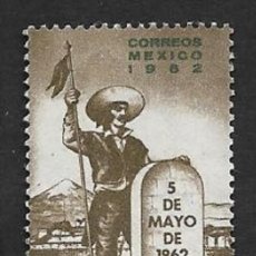 Sellos: SE)1962 MEXICO, CENTENNIAL OF THE BATTLE IN PUEBLA, INSURGENT IN MARKET FOR BATTLE OF PUEBLA 40C SCT